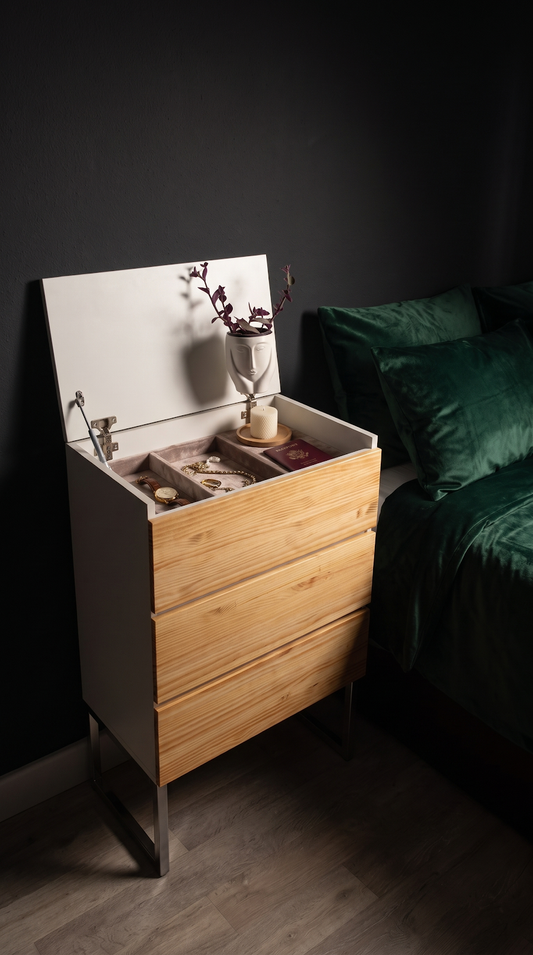 Sieraden beschermen thuis geheim vak Beetle Wood