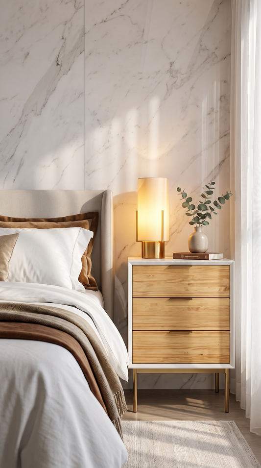 Hoofdeinde met geheim vak slaapkamer Beetle Wood
