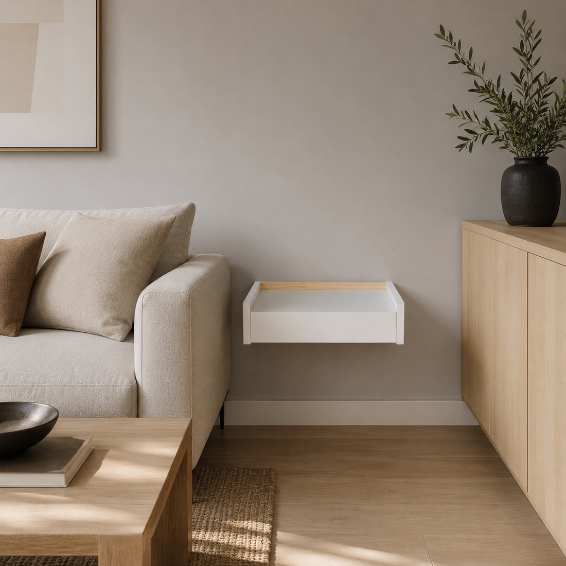 Wall shelf with secret compartment — Beetle Wood