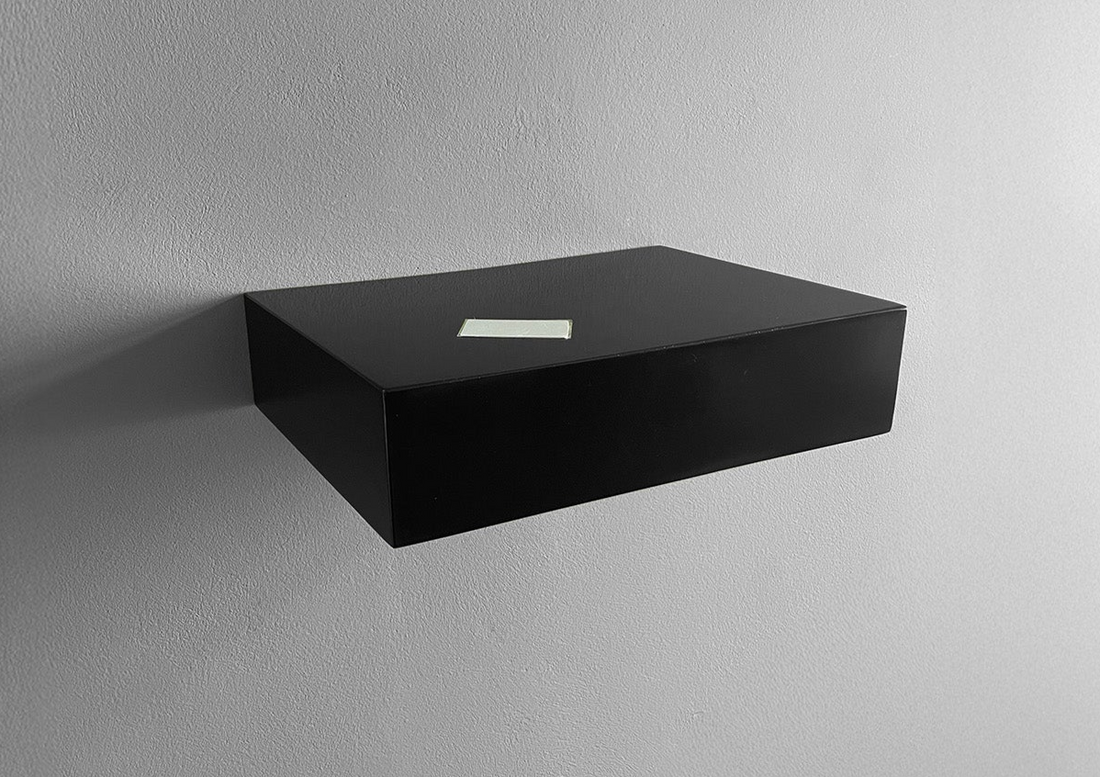 Floating wall shelf with hidden NFC/RFID compartment - Beetle Wood