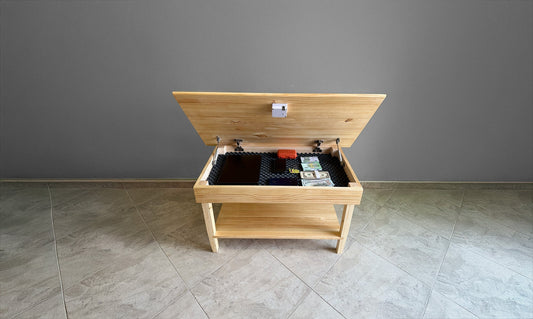 Couchtisch mit Geheimfach im Wohnzimmer — Beetle Wood TERO