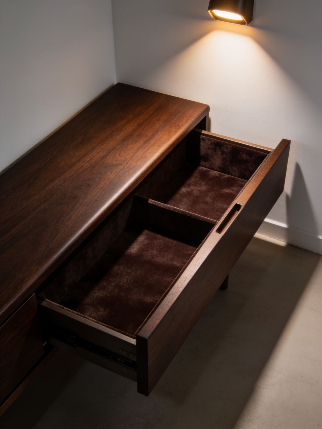 Zapatero moderno con compartimento secreto oculto y cerradura NFC — Beetle Wood®