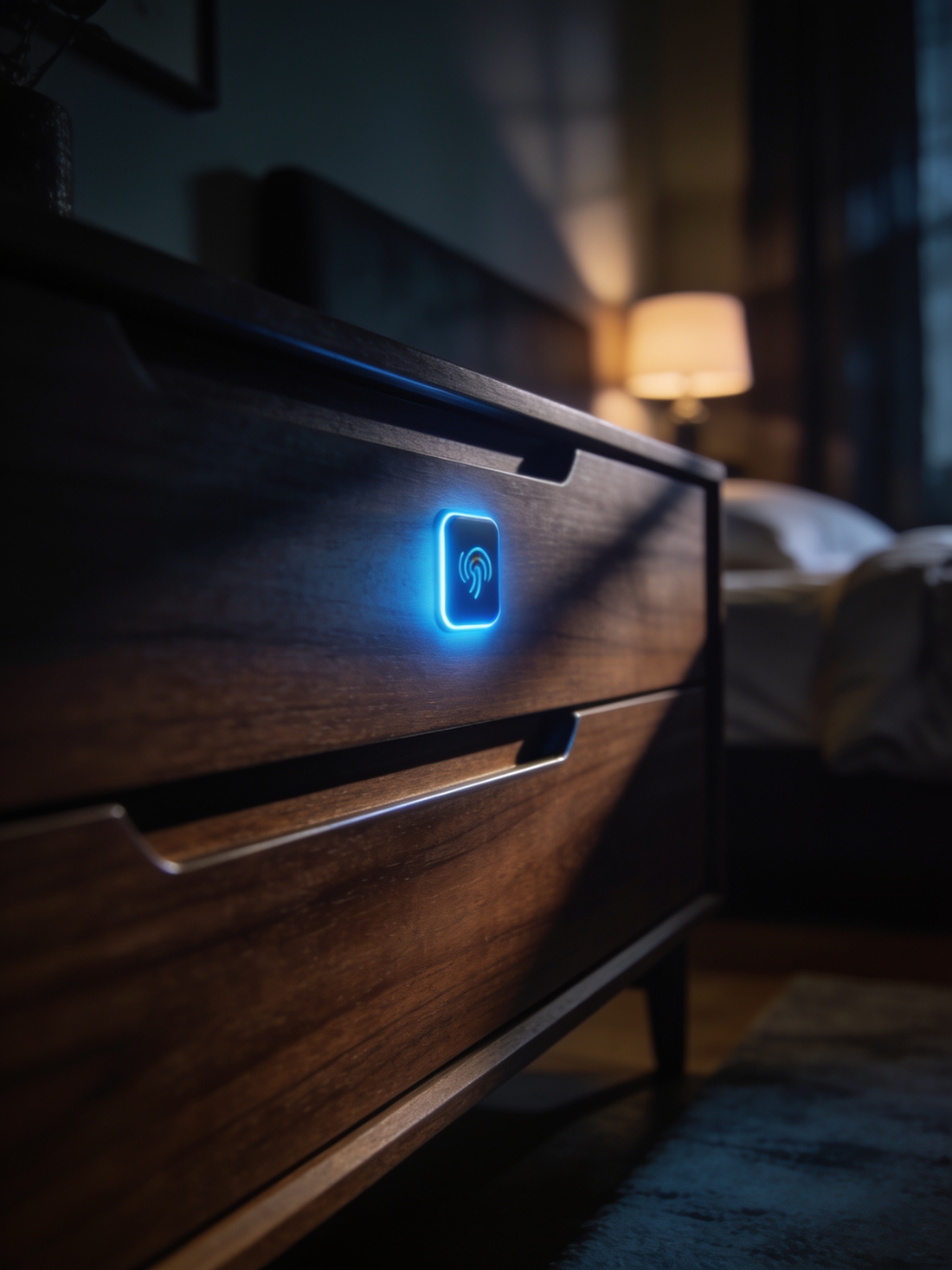 Cassettone da camera con sensore NFC di apertura integrato — Beetle Wood®