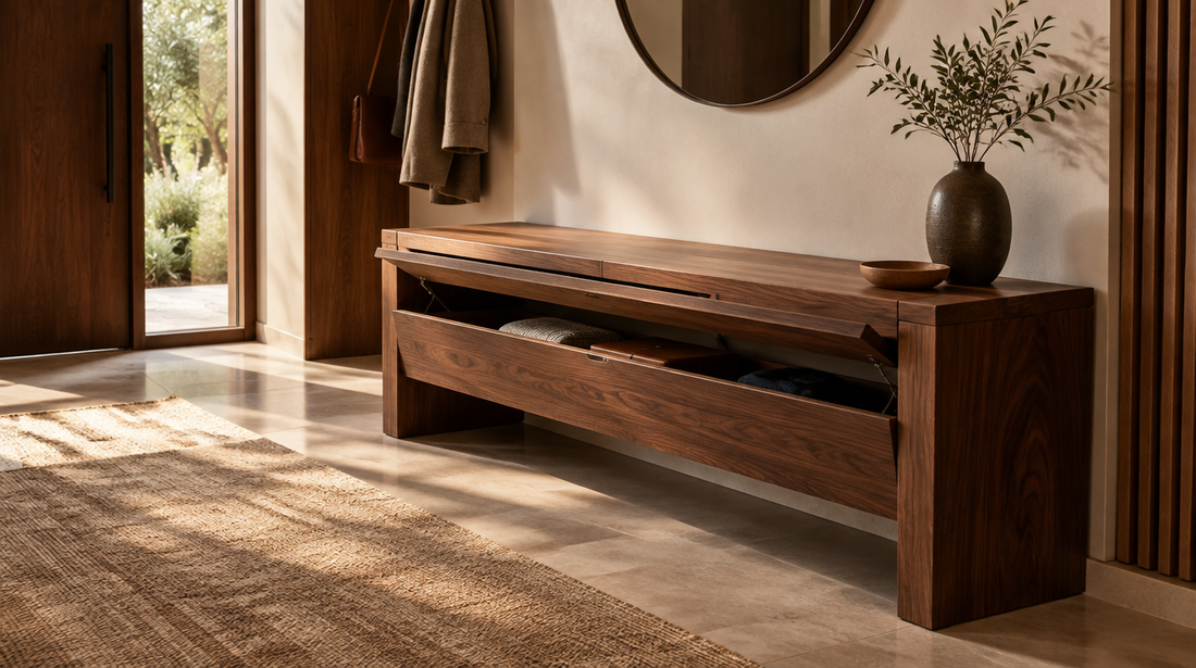 Banco recibidor compartimento secreto - Beetle Wood