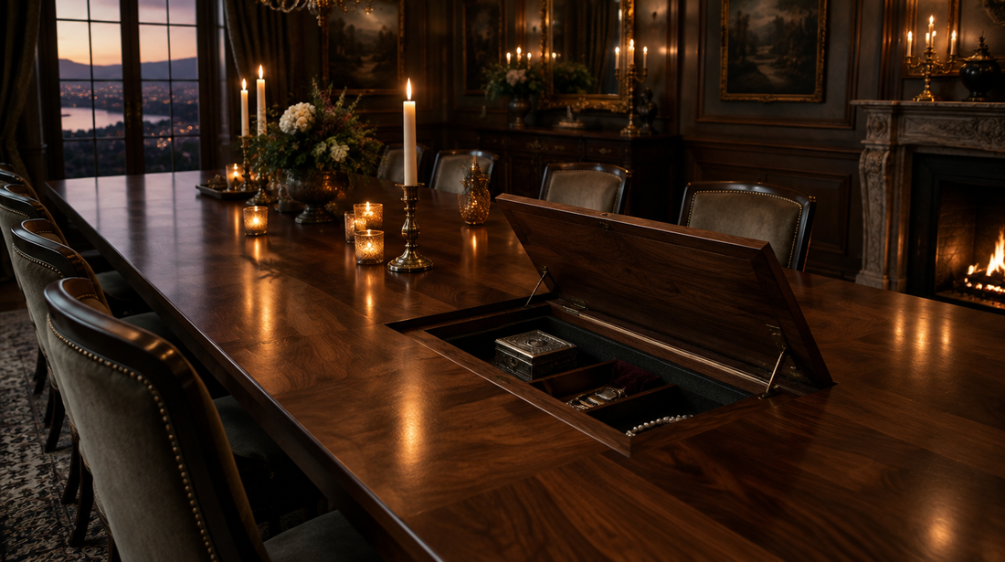 Mesa comedor compartimento secreto - Beetle Wood