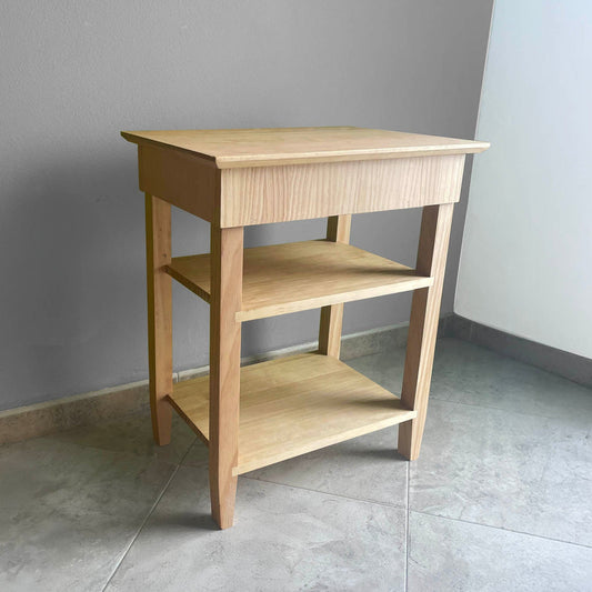 Hidden compartment side table — Beetle Wood Pine Chamber